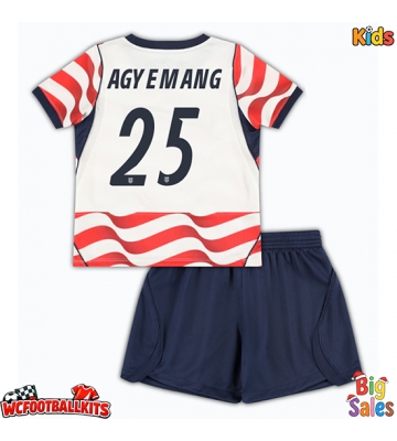 United States Patrick Agyemang #25 Replica Home Stadium Kit for Kids World Cup 2026 Short Sleeve (+ pants)